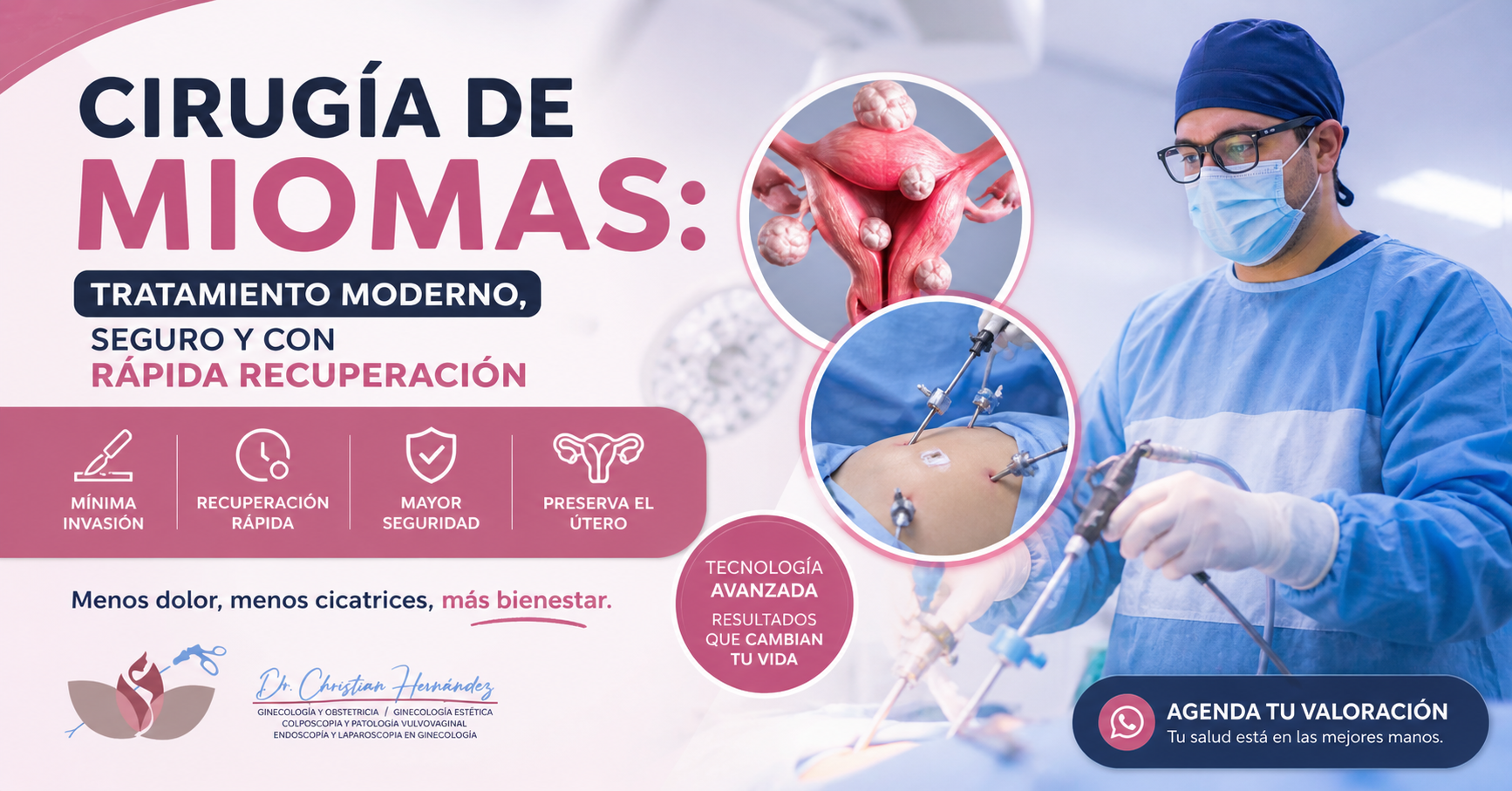 🩺 Cirugía de miomas: tratamiento moderno, seguro y con rápida recuperación